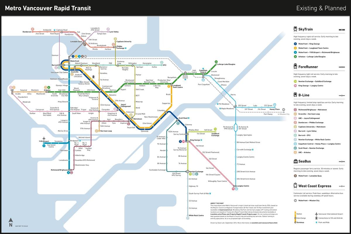 ટ્રાન્ઝિટ skytrain નકશો