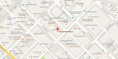 નકશો gastown વાનકુવર પૂર્વે