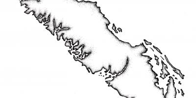 નકશો વેનકૂવર ટાપુ રૂપરેખા